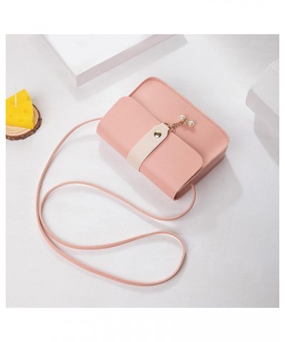 Mens Purses Or Shoulder Bags Women Shoulder Bag Fashionable Pearl Pendant Soft Leather Buckle Men (Yellow, One Size) Rd1 $9.0...