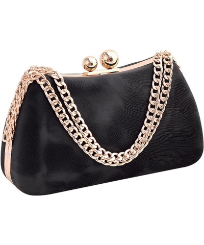 Women's Evening Bag PU Leather Clutch Purse Shoulder Crossbody Bags for Wedding Party Bridal Prom Black $23.03 Evening Bags