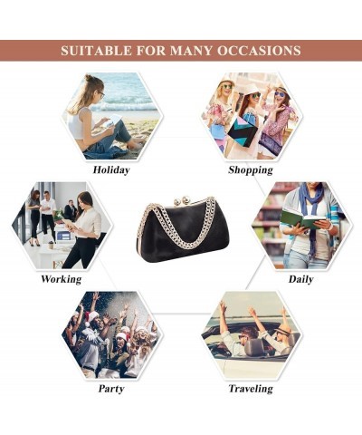 Women's Evening Bag PU Leather Clutch Purse Shoulder Crossbody Bags for Wedding Party Bridal Prom Black $23.03 Evening Bags