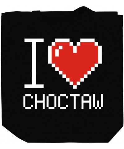 I love Choctaw pixelated Canvas Tote Bag 10.5" x 16" x 4 $16.40 Totes