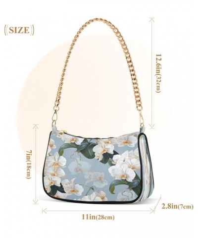 White Blossom Floral Flower Women's Handbags Tote Crossbody Bag Purse Ladies Shoulder Ba $17.69 Totes