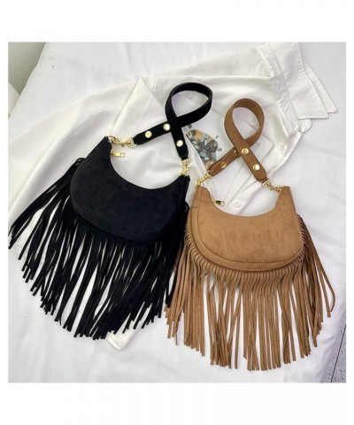 Women Fringe Hippie Crossbody Bag Faux Suede Shoulder Bag Hobo Tassel Messenger Bag Boho Purse Brown a $18.61 Totes