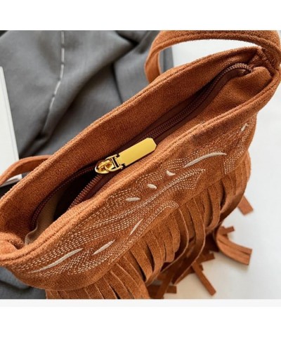 Women Fringe Hippie Crossbody Bag Faux Suede Shoulder Bag Hobo Tassel Messenger Bag Boho Purse Brown a $18.61 Totes