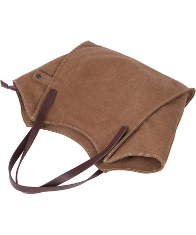 Canvas Tote Bags for Women Large Shoulder Bag Casual Hobo Bags Fashion Tote Top Handle Satchel Brown $11.20 Satchels