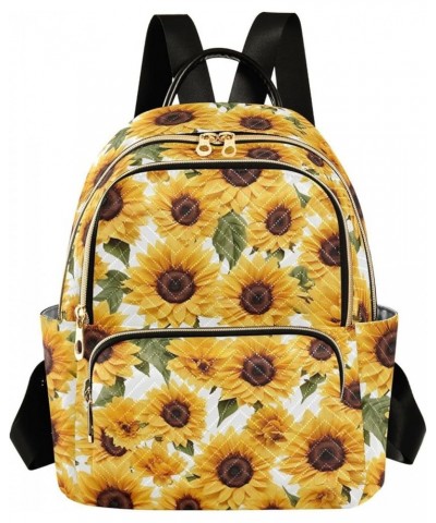 Sunflower Flower Backpack Purse for Women Small Travel Bag Fashion Daypack M 202a3764 M(11.4"x6.1"x14.17") 202a3764 $24.59 Ba...