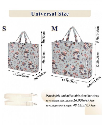 Usa Gnome Corduroy Tote Bag Cross Body Bag for Women Casual with Magnetic Clasp $17.91 Totes