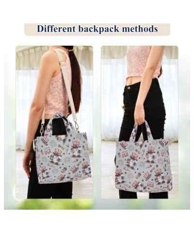 Usa Gnome Corduroy Tote Bag Cross Body Bag for Women Casual with Magnetic Clasp $17.91 Totes