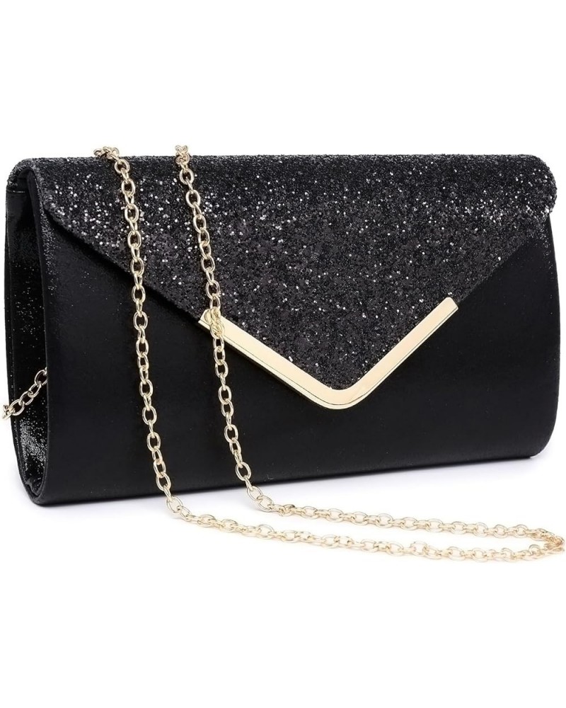 Women Evening Bags Formal Clutch Purses for Wedding Party Prom Handbags with Shoulder Strap and Glitter Flap (Gold) Blue $21....