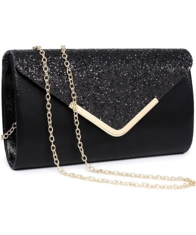 Women Evening Bags Formal Clutch Purses for Wedding Party Prom Handbags with Shoulder Strap and Glitter Flap (Gold) Blue $21....