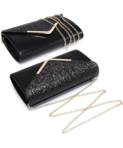 Women Evening Bags Formal Clutch Purses for Wedding Party Prom Handbags with Shoulder Strap and Glitter Flap (Gold) Blue $21....