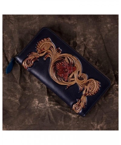 Long Ladies Wallet Large Capacity Clutch Bag Personalized Pattern Casual Wallet Retro Clutch (Color : C) C $177.28 Wallets