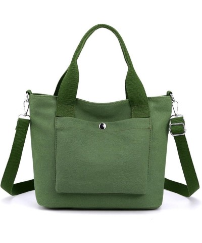 Women canvas bag literary handbag, crossbody canvas handbag shoulder messenger bag fashion purse Green $25.91 Shoulder Bags