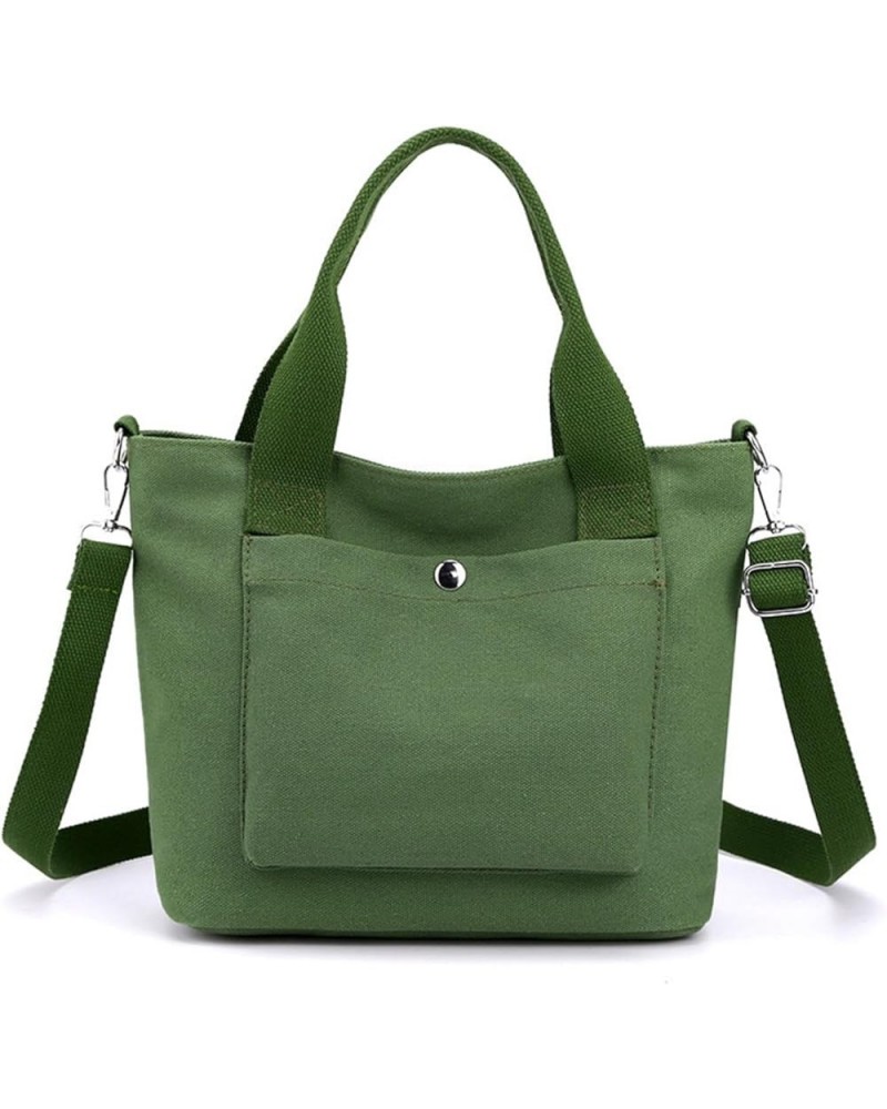 Women canvas bag literary handbag, crossbody canvas handbag shoulder messenger bag fashion purse Green $25.91 Shoulder Bags