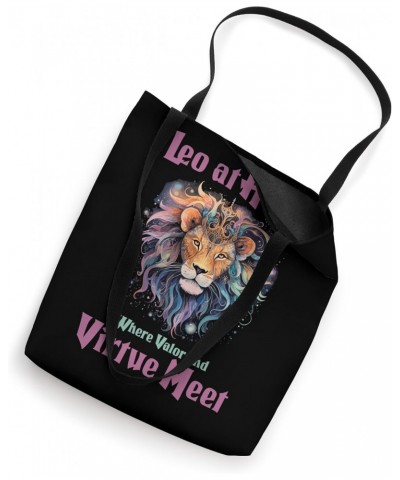 Leo at Heart Where Valor and Virtue Meet Tote Bag $12.50 Totes