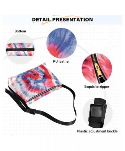 Women Boho Bag Tie Dye American Shoulder Bag PU Leather Pouch Crossbody Bag Large Tote Handbag For Quick Getaway Weekend Holi...