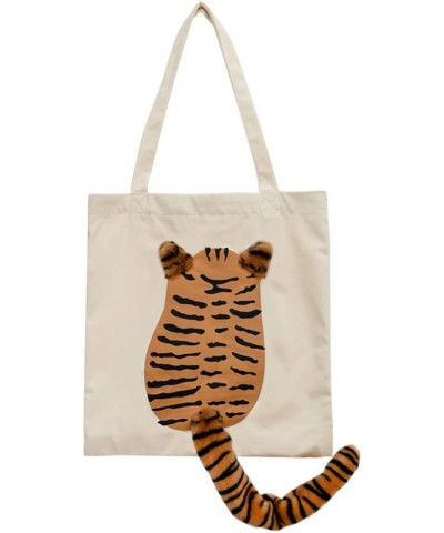 Aesthetic Tote Bag Novelty Tiger Hobo Bag Inclined Shoulder Bag Large Capacity for Girls Women Office School A $14.19 Totes