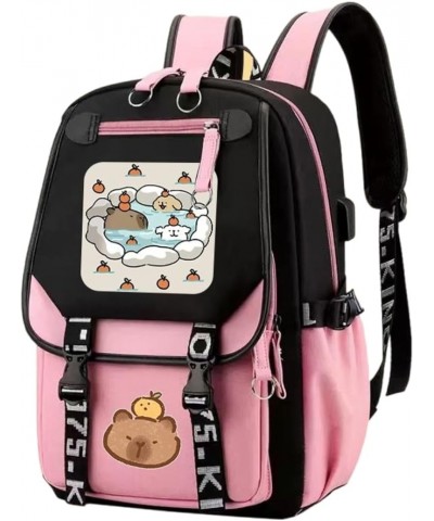 Cartoon Capybara Backpack Lightweight Waterproof Backpack for Cute Aesthetic Backpack Casual Daypack for Women (Style O) Styl...