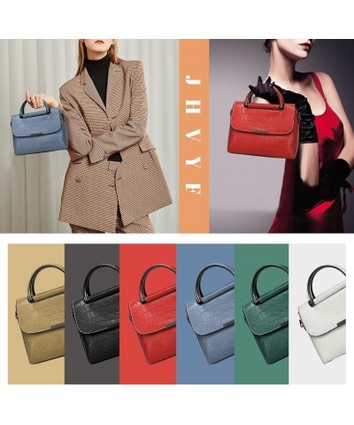 Womens Small Square Handbag Fashion Top Handle Satchel Purse Work Bags Vintage PU Leather Crossbody Bags 3 Wine $18.80 Satchels