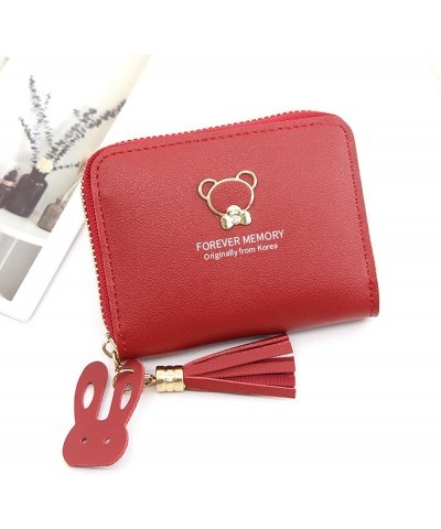 Women Fashion Cartoon Artificial Leather Zipper Underarm Bag Phone Bag Envelope Bag Purse Clutch (Hot Pink, One Size) Rd1 One...