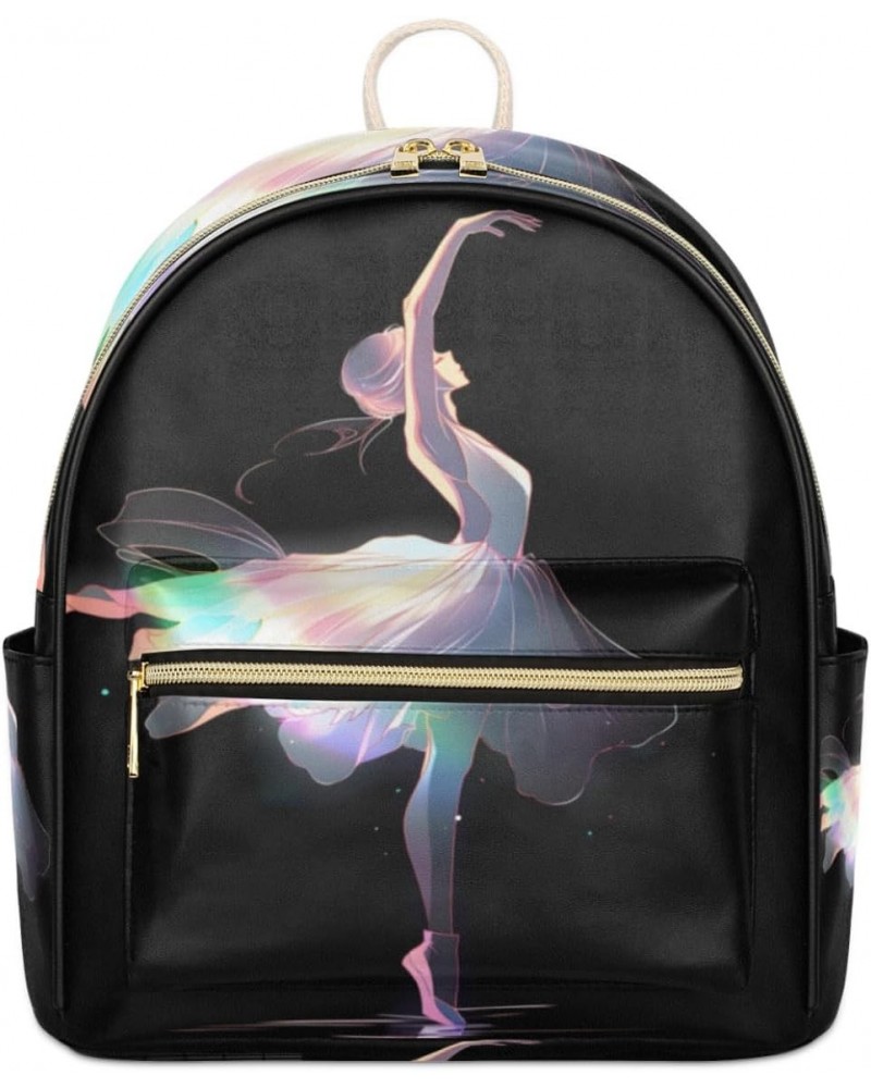 Ballet Dancer Backpack Purse for Women PU Leather Lightweight Ladies Shoulder Fashion Satchel Bags Travel Casual Daypack $19....