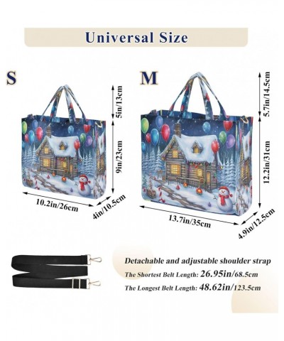 Christmas Snowman Landscape Crossbody Bag Women Corduroy Tote Bags Casual Shoulder Handbag Hobo Messenger Bag, S $12.45 Totes