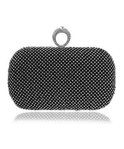 Rhinestone Evening Clutch Black $22.39 Evening Bags