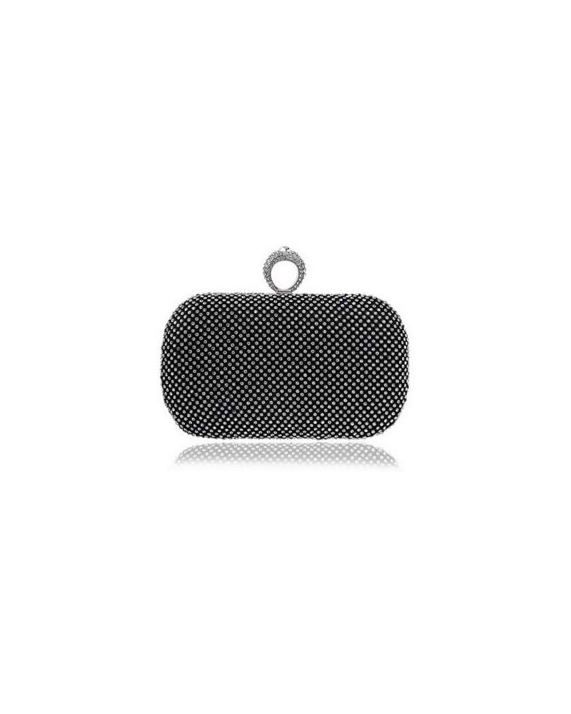 Rhinestone Evening Clutch Black $22.39 Evening Bags