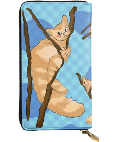 Cartoon lemur picture Leather long clutch wallet : Comfortable, lightweight, waterproof, durable 7.48 x 4.13 in $20.47 Clutches