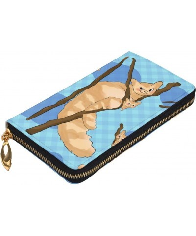 Cartoon lemur picture Leather long clutch wallet : Comfortable, lightweight, waterproof, durable 7.48 x 4.13 in $20.47 Clutches