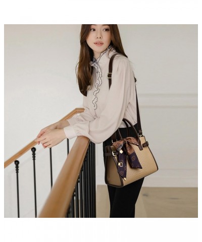 Women Snake Pattern Handbag Women Shoulder Bags Leather Crossbody Bag Large Handbags for Women Beige $43.34 Shoulder Bags