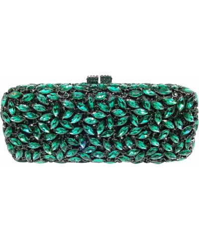 Elegant Women's Evening Bags Shiny Rhinestone Clutch Wedding Shoulder Purses for Party Club Green $55.47 Evening Bags