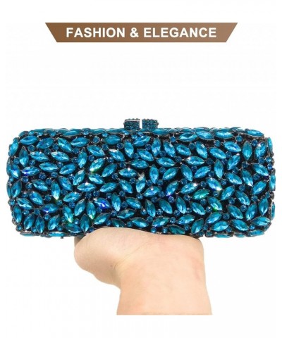 Elegant Women's Evening Bags Shiny Rhinestone Clutch Wedding Shoulder Purses for Party Club Green $55.47 Evening Bags