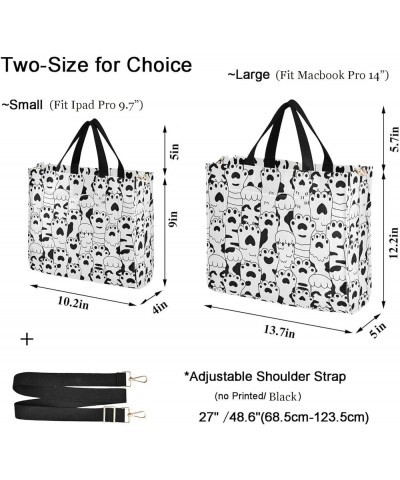 Womens Handbag Cute Cartoon Black White Paw Crossbody Satchel Shoulder Bag for Weekender Travel Beach Gym Multi05 $14.02 Satc...