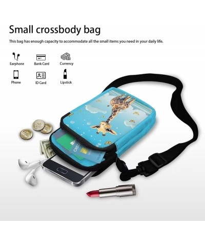 Small Crossbody Purse for Adults Kids Sling Flight Bag Giraffe $12.75 Crossbody Bags