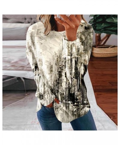 Plus Size Tops for Women Printing Long Sleeve T Shirt Round Neck Comfy Dressy Pullover Tops Hide Belly Outfits 5-black $10.56...