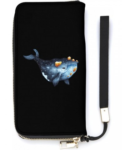 Whale Rock Novelty Wallet with Wrist Strap Long Cellphone Purse Large Capacity Handbag Wristlet Clutch Wallets $17.20 Wristlets