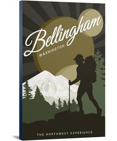 Bellingham, Washington, Mount Baker and Backpacker, (24x36 Wrapped Canvas, Wall Decor, Artwork) 16x24 Stretched Canvas $46.80...