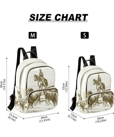 Cattle Cow Western Cowboy Backpack for Women Shoulder Bag Lightweight Small Backpack Casual Daypack for Travel Small(11.41'' ...