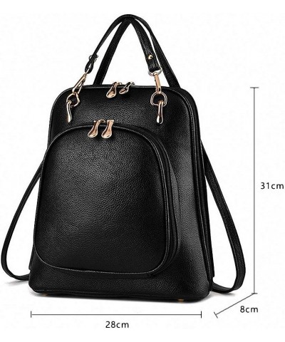 Women Backpack Shoulder Bags Travel Zipper Anti Theft Backpack Red Handbag Black Backpack $21.78 Backpacks