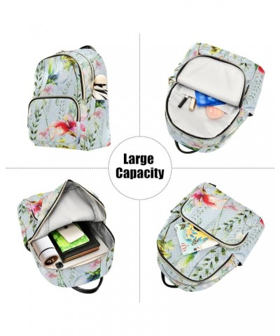 Summer Flowers Watercolor Women Backpack Purse Shoulder Bag Color Small $19.79 Backpacks