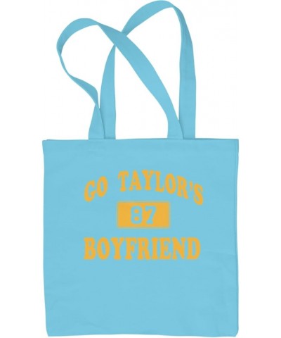 Go Taylor's Boyfriend Kansas City Shopping Tote Bag Sky Blue $11.88 Totes