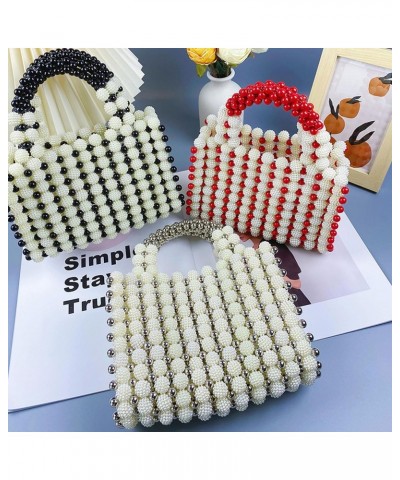 Luxury Pearl Purses Shoulder Bag for Women Pearl Bag Handmade Bags Women's Crossbody Beaded Clutch Evening Bag Wedding Party ...