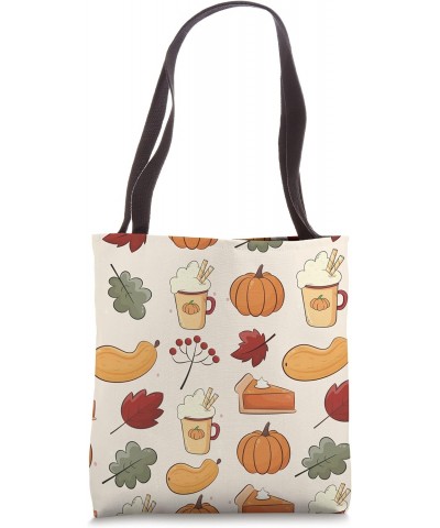 Floral Autumn Leaves With Pumpkin Spice Tote Bag $15.63 Totes