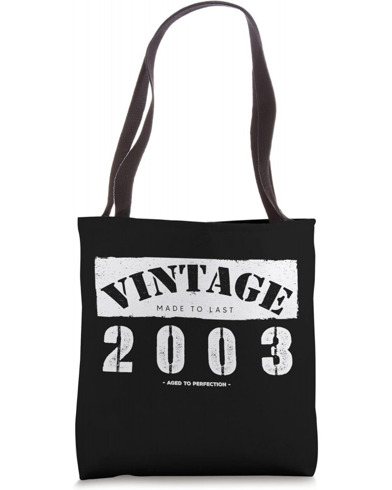 20 Year Old: Vintage Classic 2003 Twenties 20th Birthday Tote Bag $11.87 Totes