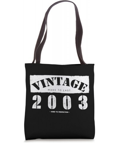 20 Year Old: Vintage Classic 2003 Twenties 20th Birthday Tote Bag $11.87 Totes