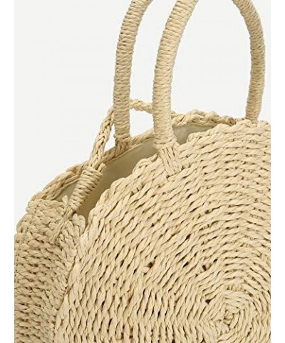 Straw Crossbody Bag Women Weave Shoulder Bag Round Summer Beach Purse and Handbags, Light Beige, Medium Off-white $18.91 Totes