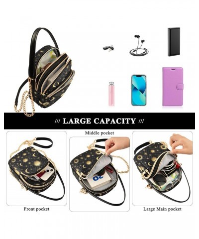 Stars and Moon Sun Small Crossbody Bags for Women Adjustable Strap Purses Travel Handbags 20853930 $10.92 Crossbody Bags