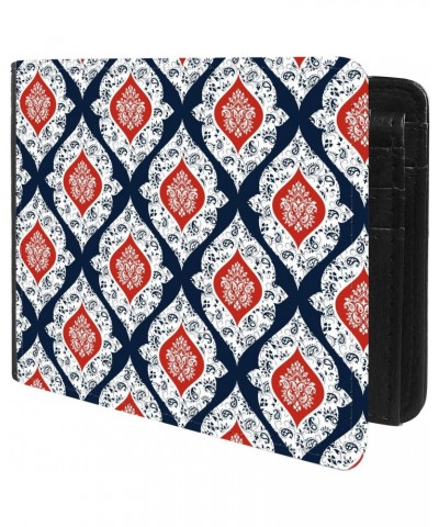 Unique Desige Pattern - Paisley wallpaper in the style of Baroque, Slim Front Pocket Wallet Billfold RFID Blocking $12.30 Wal...