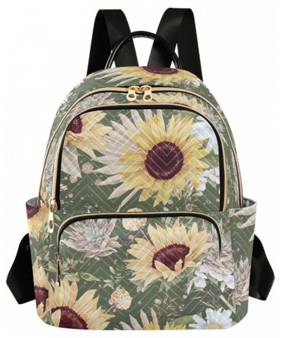 Sunflower Daisy Floral Women's Backpack Purse Causal Daypack Work Travel College Business Trip Bag Shoulder Bag Small $20.15 ...