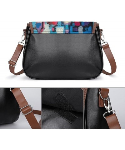 Leather Hobo Bags Women's Crossbody Shoulder Bag Classic City Top Handle Satchels Woman Character Doodle Color13 $23.71 Hobo ...